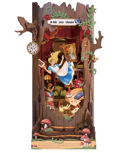 Diorama appui-livres - Alice au pays des merveilles
