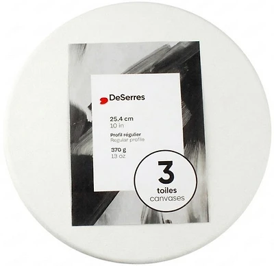 ENS. 3 toiles rondes 10 PO 370g/13oz