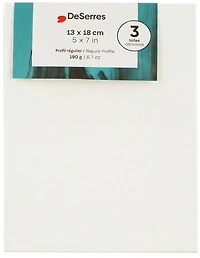 Regular canvas 3 pack 5x7 in 1.2cm 190g/6.7oz