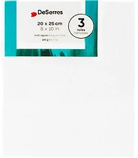 Ens. 3 toiles régulière 1.2 cm 8X10 PO 190g/6.7oz