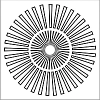 Stencil  Sunburst- 6X6"