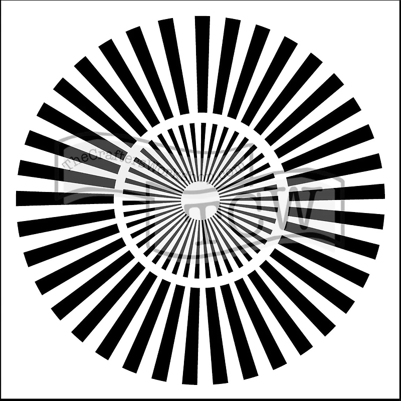 Mixed Media Stencil 6x6 in - Sunburst