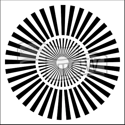 Mixed Media Stencil 6x6 in - Sunburst