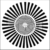 Mixed Media Stencil 6x6 in - Sunburst