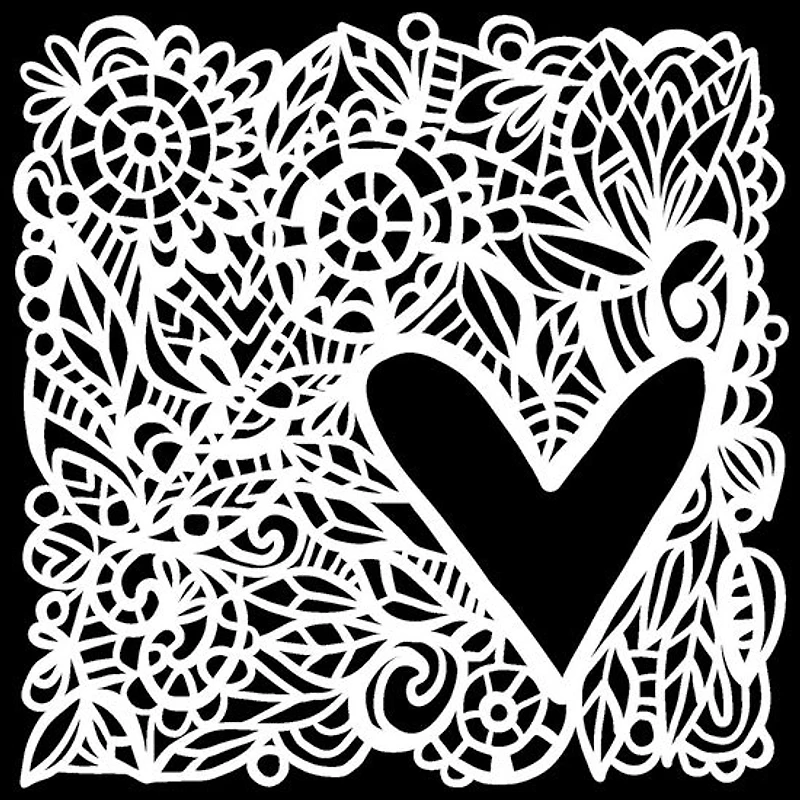 Stencil Love Frame- 6X6"