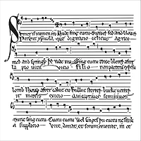 Pochoir technique mixte 6x6 po - Musique médiévale