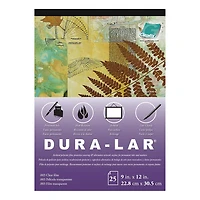 Tablette dura-lar clair 25 fles  .005 9x12po