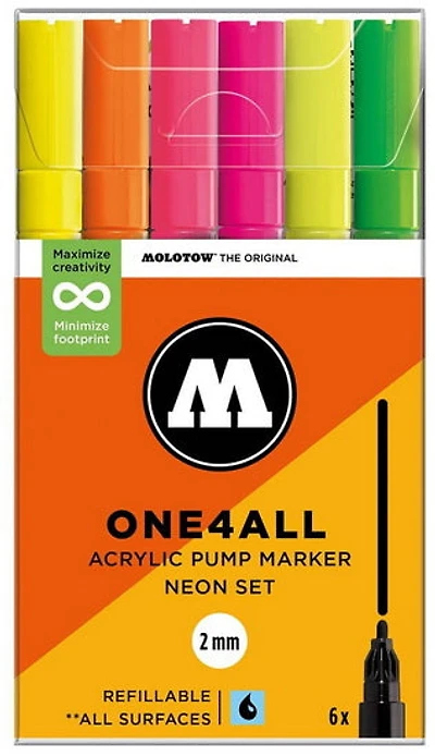 Marqueurs one4all 127hs neon ens. 6