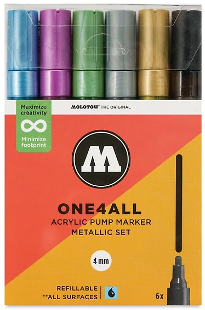 Marqueurs one4all 227hs metallique  ens. 6