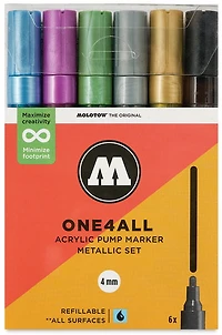 Marqueurs one4all 227hs metallique  ens. 6
