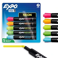 Set of 5 Neon Dry-Erase Markers