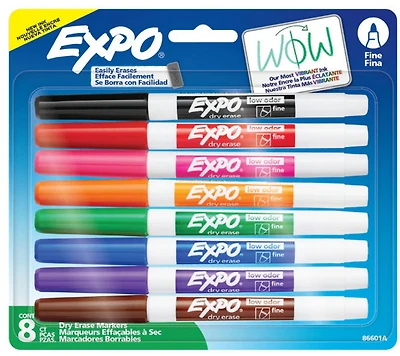 Ens. 8 marqueurs effaçables à sec