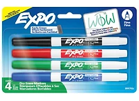 Ens. 4 feutres effaçables à sec à faible odeur