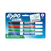 Ens. 4 feutres effaçables à sec à faible odeur