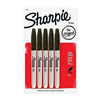 Set of 5 Fine Tip Permanent Markers