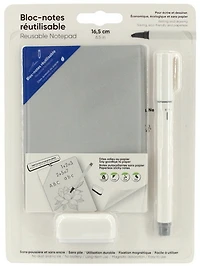 Bloc notes effaçable aimanté 6.5 pouces