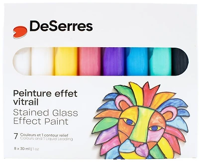 Peinture effet vitrail 7x30ml