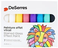 Peinture effet vitrail 7x30ml