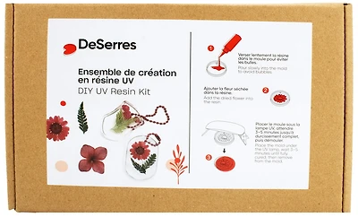 Ens. Création breloque résine fleurs