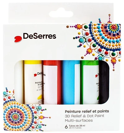 Peinture relief 6x28ml