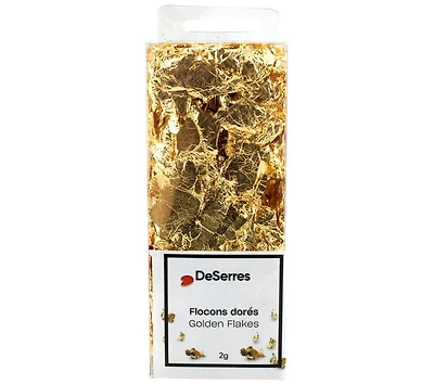 Flocons de métal imitation or