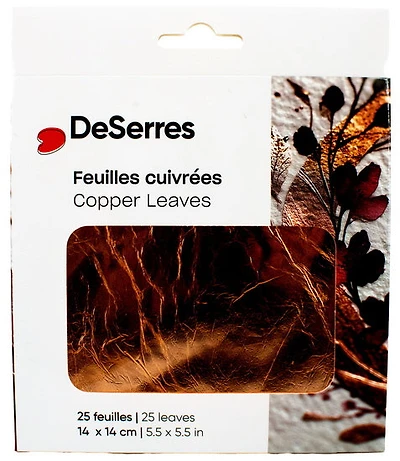 Ens. 25 feuilles de métal - imitation bronze