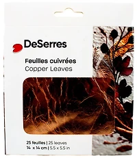 Ens. 25 feuilles de métal - imitation bronze