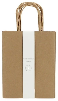 Ens. 5 sacs petits kraft brun