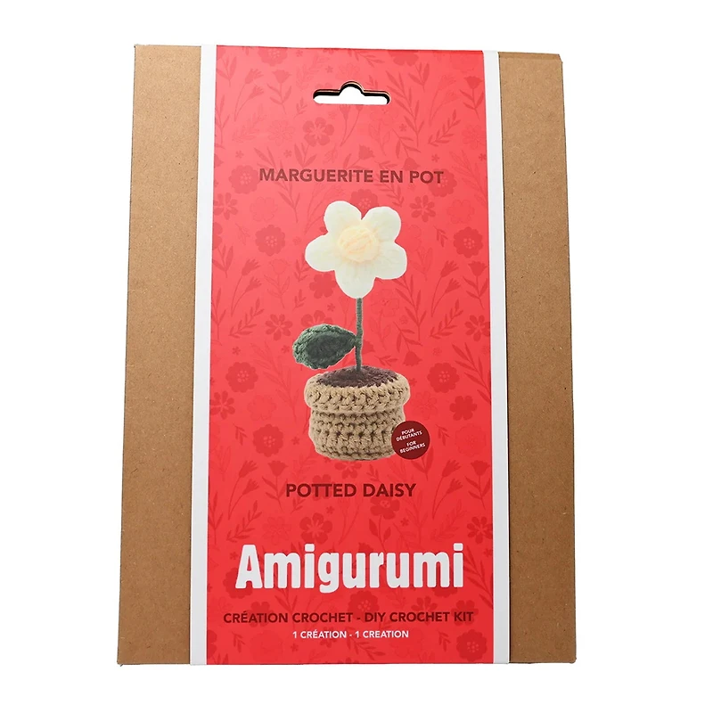 Kit diy crochet – tournesol en pot