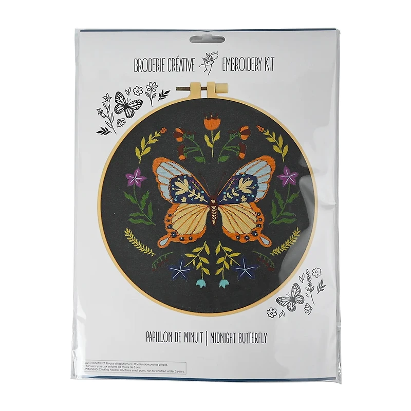 Embroidery Kit – Midnight Butterfly