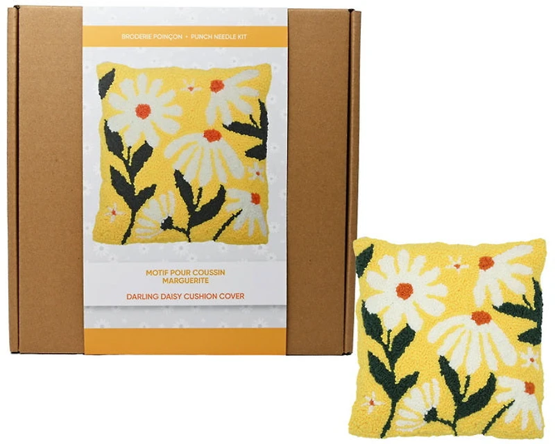 Daisy Punch Needle Cushion Kit