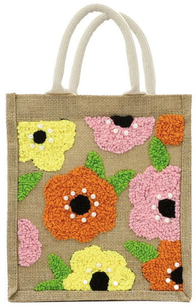 Sac punch needle motif floral