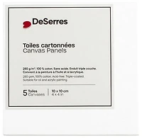 Ens.5 toiles cartonnées 4x4po