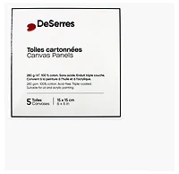 Ens.5 toiles cartonnées 6x6po