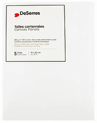 Ens.5 toiles cartonnées 6x8po