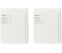 Ens. 10 toiles cartonnées blanches tailles variées (5x7 8x10,9x12,11x14,12x16po)