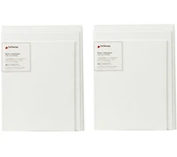 Ens. 6 toiles cartonnées blanches tailles variées (8x10,9x12,12x16po)