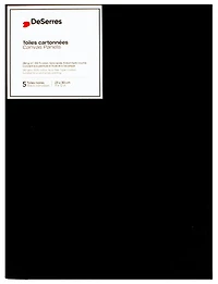 Ens.5 toiles cartonnées noires 9x12po