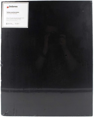Ens.5 toiles cartonnées noires 14x18po