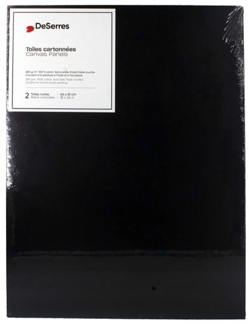 Ens.2 Toiles cartonnées noires 18x24po
