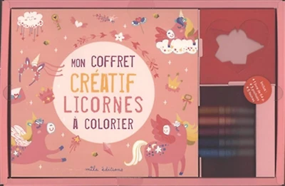 Mon coffret créatif licornes à colorier N. éd.
