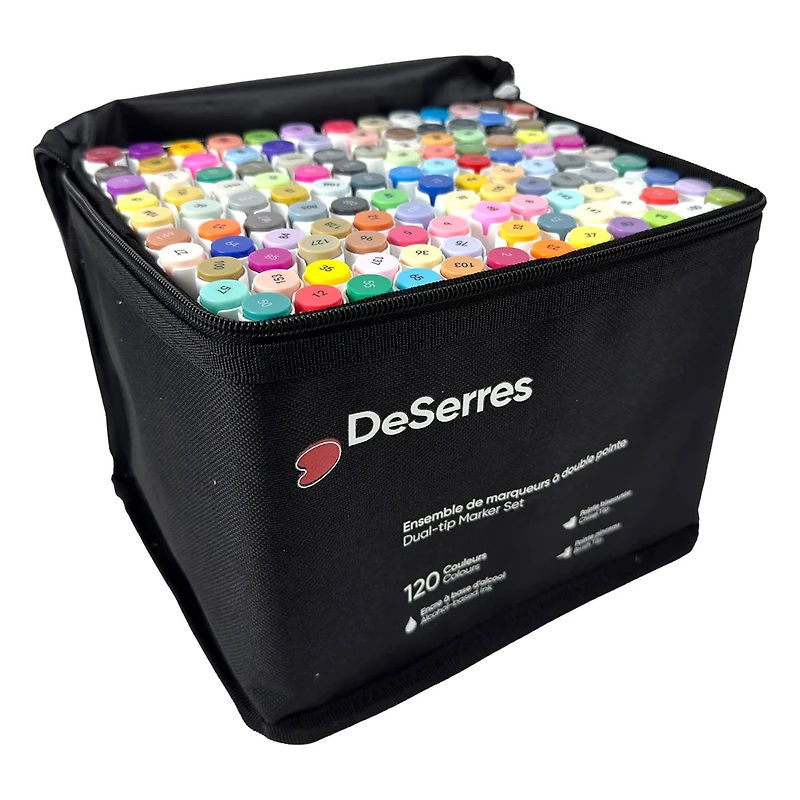 Set of 120 Dual-Tip Alcohol Markers