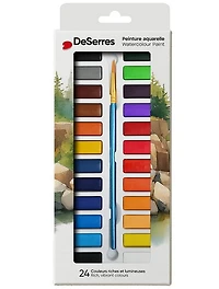 Ens. aquarelle - 24 demi-godets