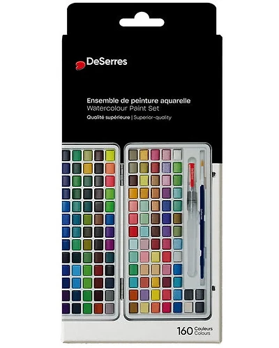 Ens. aquarelle - 160 demi-godets