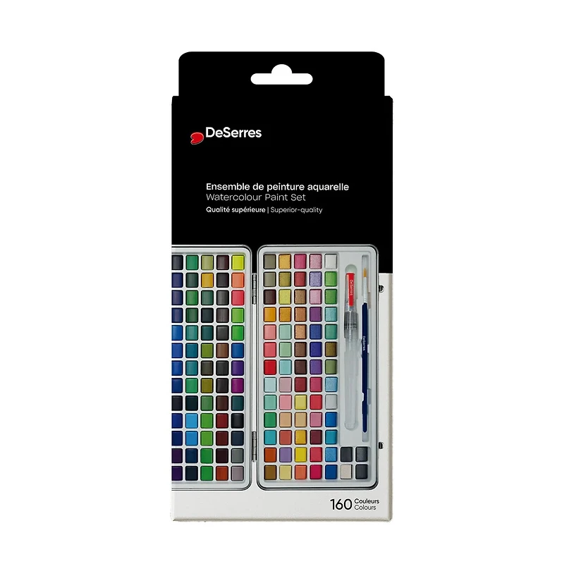 Ens. aquarelle - 160 demi-godets