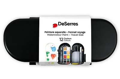 Ens. aquarelle de voyage - 17 pcs