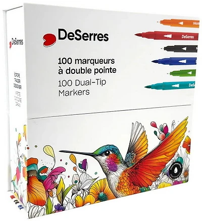 Ens. 100 marqueurs à double pointe