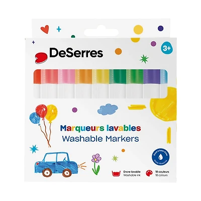 Ens. 18 marqueurs - coul. Vives