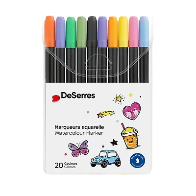 Set of 20 Watercolor Brush Pens