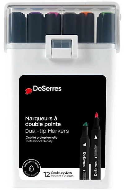 Ens. marqueurs à alcool double pointe